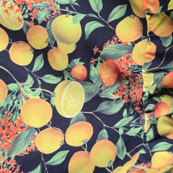 City Chic Zesty Fun Oranges Dress L 20 2X - Picture 7 of 12